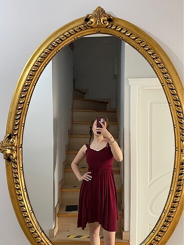 xs Beden bordo Renk bordo elbise