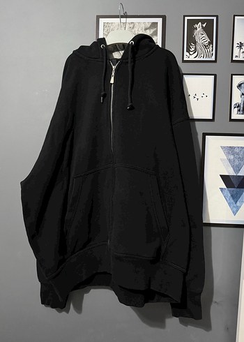 oversize siyah hırka