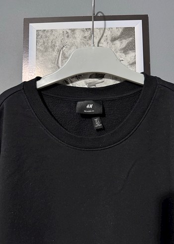 H&M Siyah Baskılı Erkek Sweatshirt