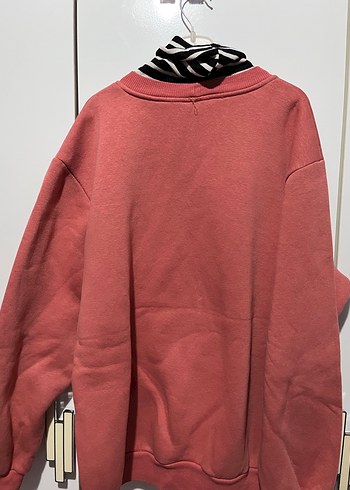Zara Pembe Baskılı Rahat Kesim Sweatshirt