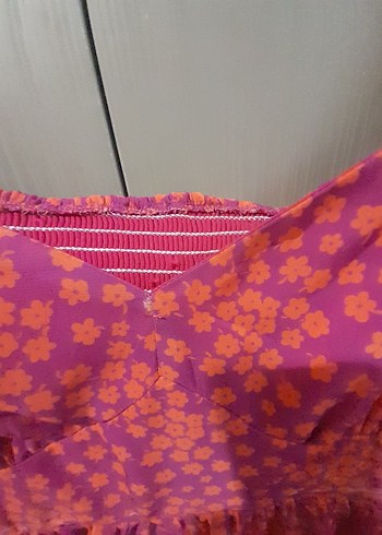 Pembe Çiçekli Bohem Hamile Bluzu