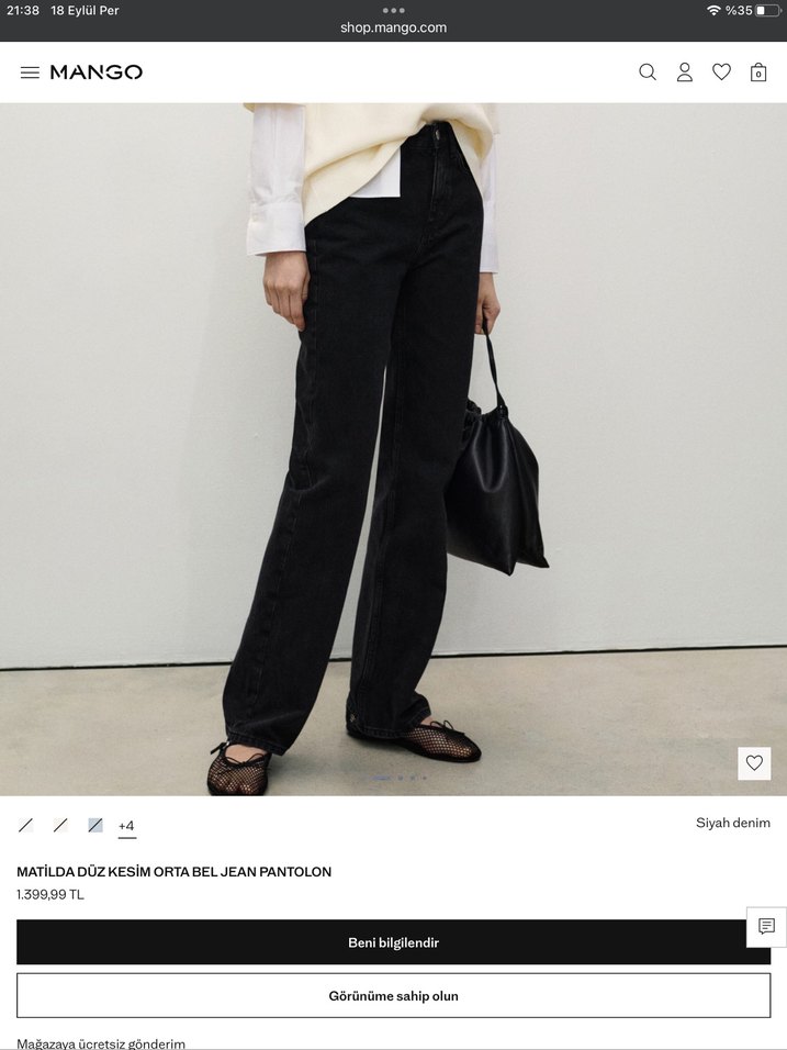 Siyah Kadın Jean - Görsel 5