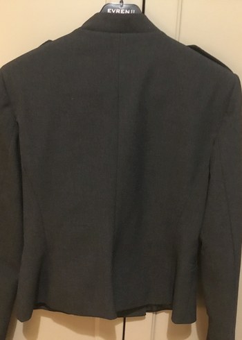 Zara Düğmeli Gri Kadın  Ceket - Görsel 5