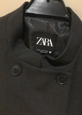 Zara Düğmeli Gri Kadın  Ceket - Görsel 3