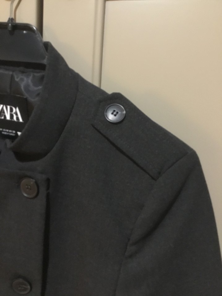 Zara Düğmeli Gri Kadın  Ceket - Görsel 2