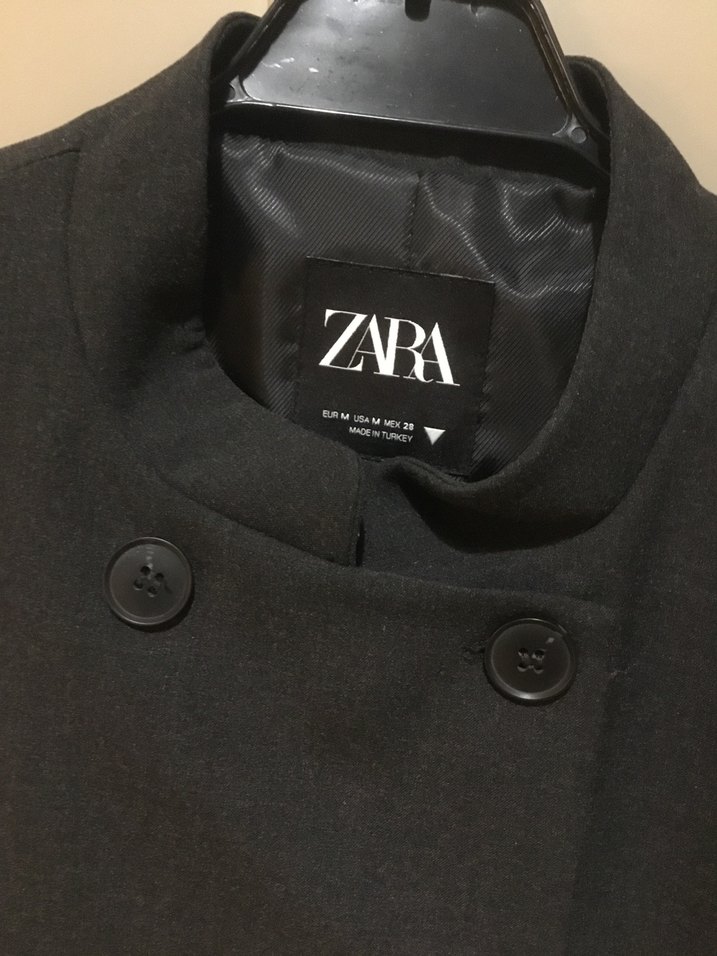 Zara Düğmeli Gri Kadın  Ceket - Görsel 3