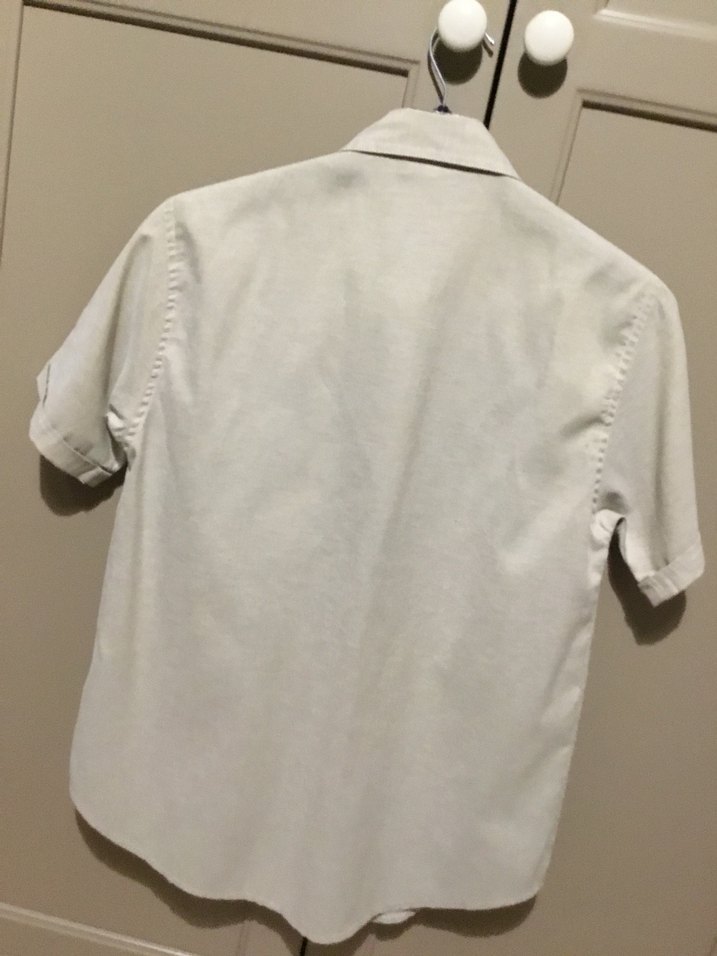 Bej Kısa Kollu Mickey Mouse Baskılı Gömlek - Görsel 4