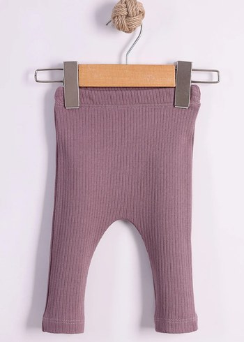 Mor Dantelli Uzun Kollu Bebek Kız Takımı - Görsel 5