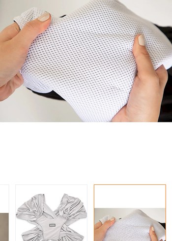 Gri Bebek Taşıma Slingi - Görsel 5