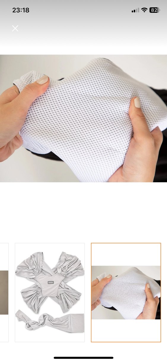 Gri Bebek Taşıma Slingi - Görsel 5