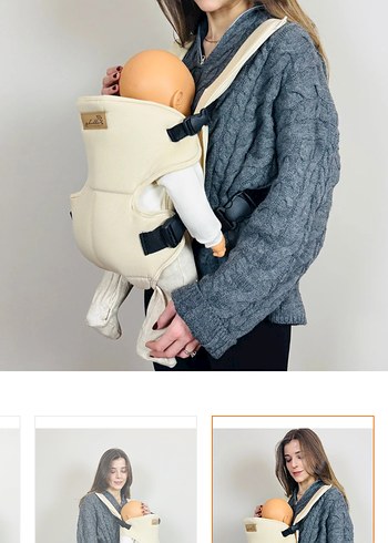 Beyaz Gri Bebek Kanguru - Görsel 5