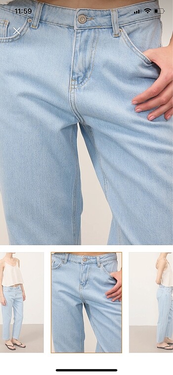 34 Beden addax yuksek bel mom jean