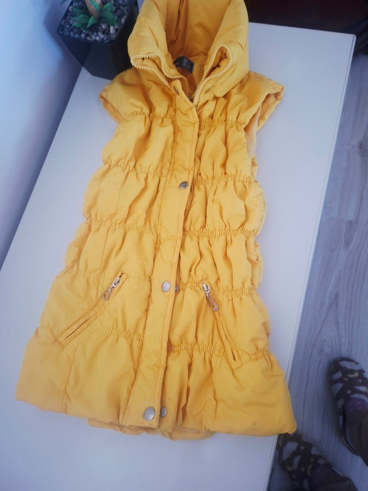 Sarı Düğmeli kız çocukları için 9 10 11 yaş uyumlu - Görsel 4