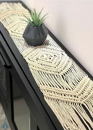 Tasarımcı Makrome Runner - masa örtüsü