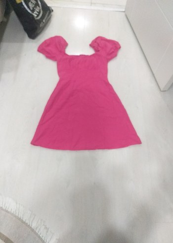 Pembe günlük elbise
