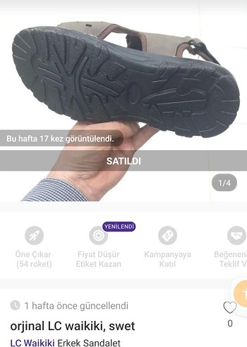 LC Waikiki Erkek Kahverengi Kayışlı Sandalet - Görsel 2