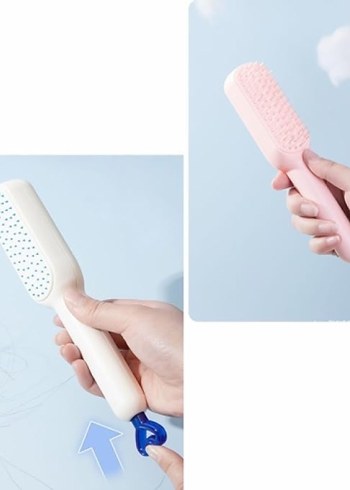 Renkli Saplı Saç Fırçası ve Tarağı - Görsel 2