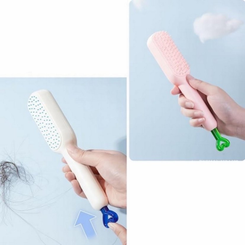 Renkli Saplı Saç Fırçası ve Tarağı - Görsel 2