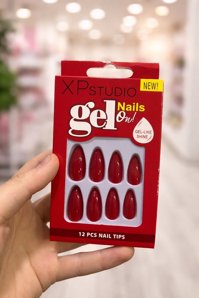 Parlak Kırmızı Takma Tırnak - Görsel 2