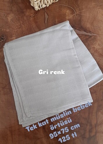 Tek kat muslin bebek örtüsü