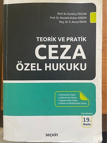 ceza özel hukuku