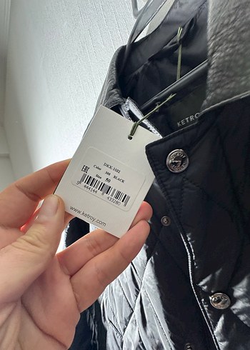 Ketroy Erkek Siyah Kapitone Mont  Yeni Gibi | 50 Beden | - Görsel 4