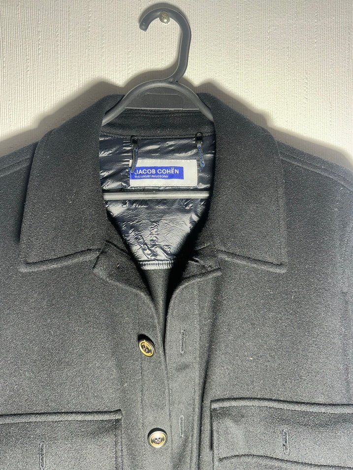 JACOB COHÈN Erkek Siyah Yün Ceket / Mont  Premium Made inITALY - Görsel 3