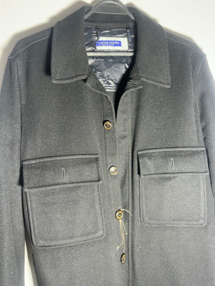 JACOB COHÈN Erkek Siyah Yün Ceket / Mont  Premium Made inITALY - Görsel 2