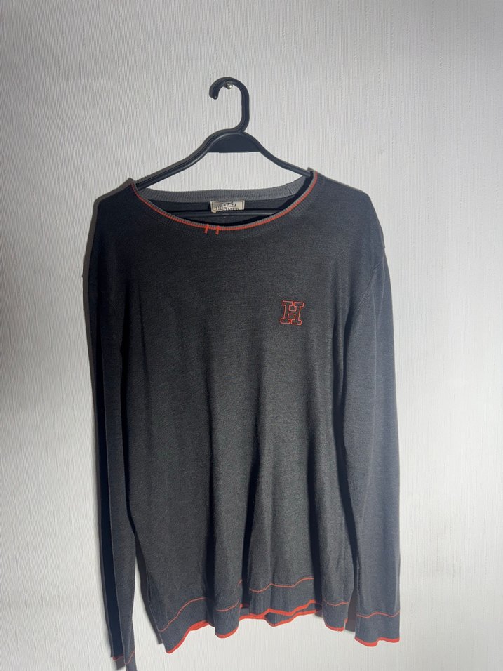 Hermès Paris Erkek İnce Triko Kazak | Made in France | Orijinal - Görsel 2