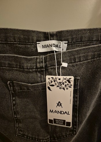 Siyah Askılı Kemerli Midi Denim Tulum - Görsel 2