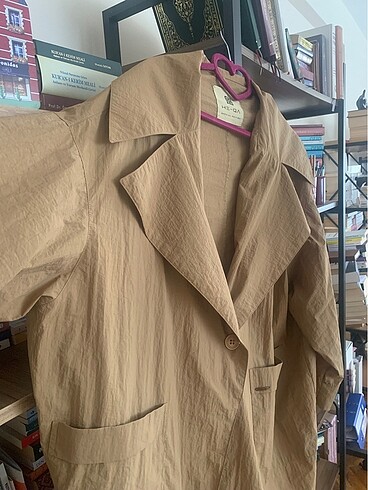 diğer Beden camel Renk Heqa Oversize Modal Ceket