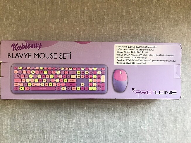 Prozone kablosuz klavye mouse seti