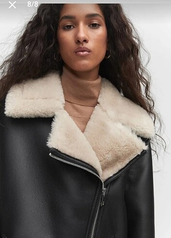 s Beden siyah Renk Mango biker mont