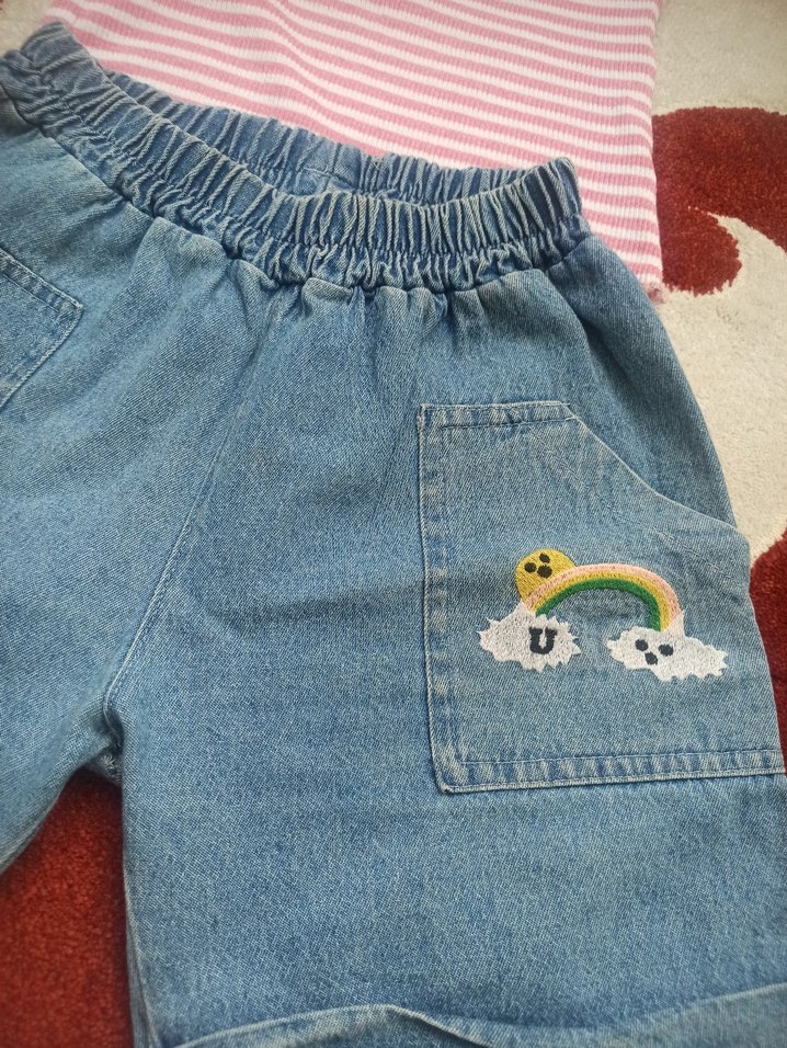 Pembe Triko Kısa Kollu,sort Kız Takımı - Görsel 2