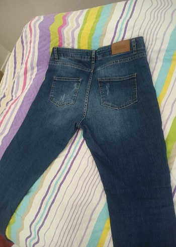 Mavi Payetli Nakışlı Kadın Jean tasli kot pantolon - Görsel 5