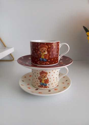 Lc Waikiki Home Ayı Desenli Renkli Kahve Fincanı Seti