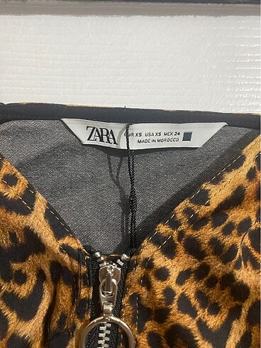 xs Beden Leoparlı crop