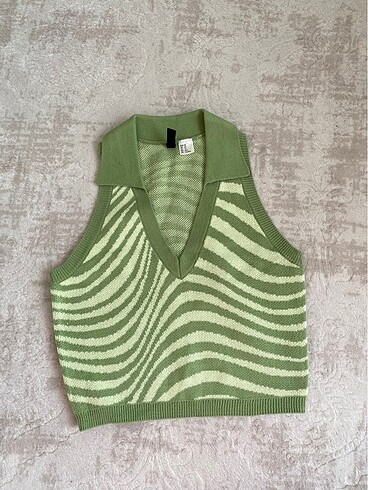 Yeşil sıfır kol polo yaka crop