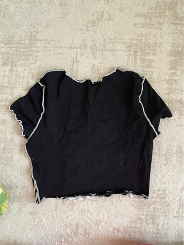 Stradivarius Siyah zebra desen crop