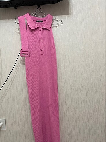 Pembe ???? tiriko elbise