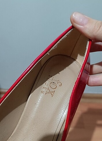 Fox Ayakkabı Kırmızı rugan stiletto