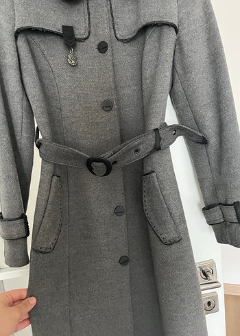 Zühre Kürklü Gri Kaban - Görsel 11