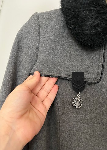 Zühre Kürklü Gri Kaban - Görsel 8