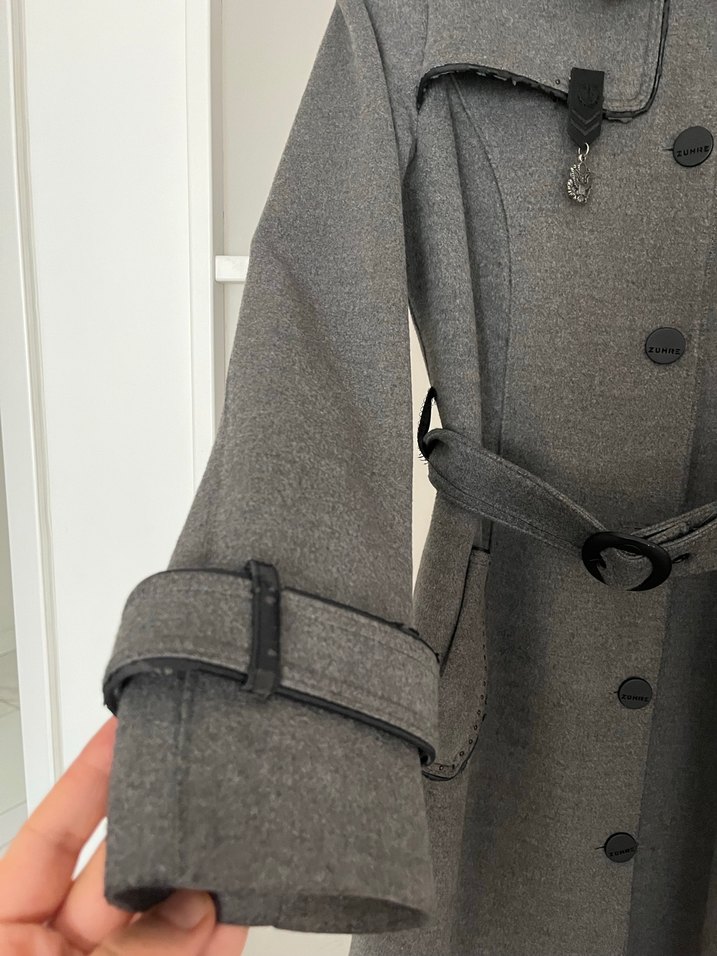 Zühre Kürklü Gri Kaban - Görsel 4