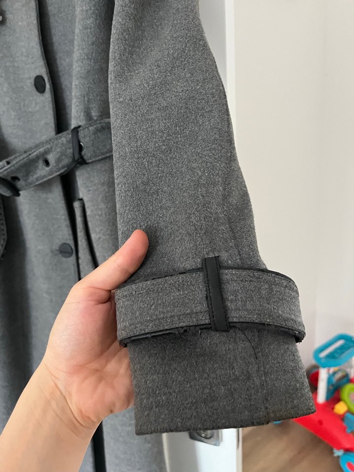 Zühre Kürklü Gri Kaban - Görsel 5