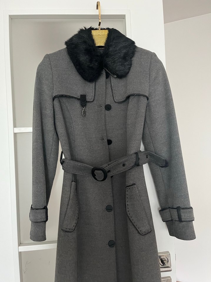 Zühre Kürklü Gri Kaban - Görsel 2