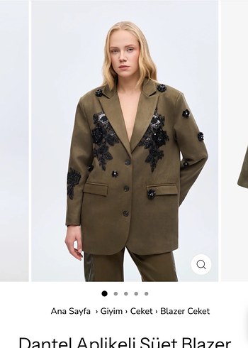 Quzu süet blazer - Görsel 6