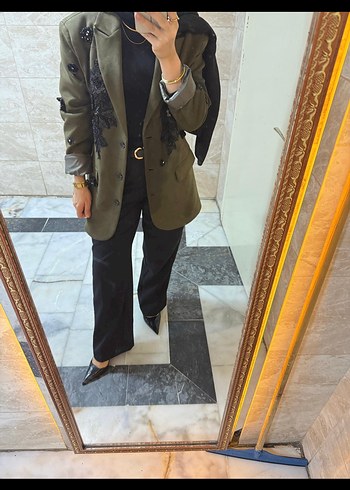 Quzu süet blazer - Görsel 4