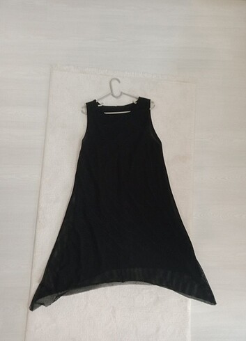 Siyah yazlık elbise  - Görsel 2