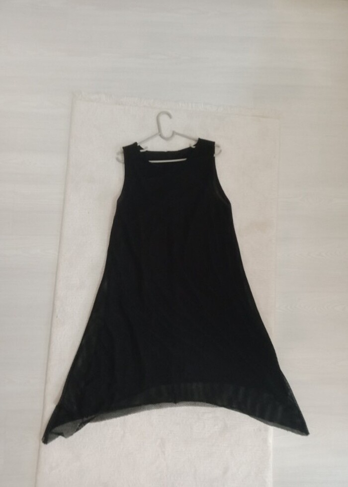 Siyah yazlık elbise  - Görsel 2